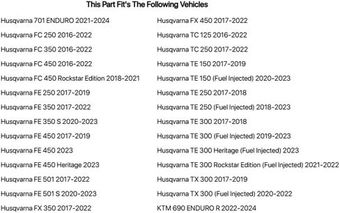 حاجز أمامي Acerbis أبيض لـ Husqvarna TC 125 2016-2018 in Saudi Arabia