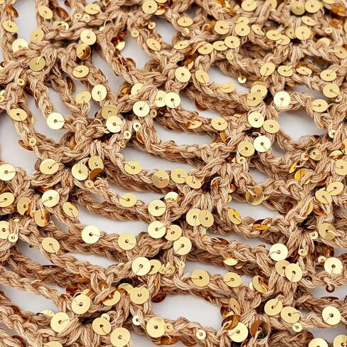 Women's Summer Glitter Sequin Beanie Boho Hollow Out Crochet Hat for Beach Travel Party in Saudi Arabia