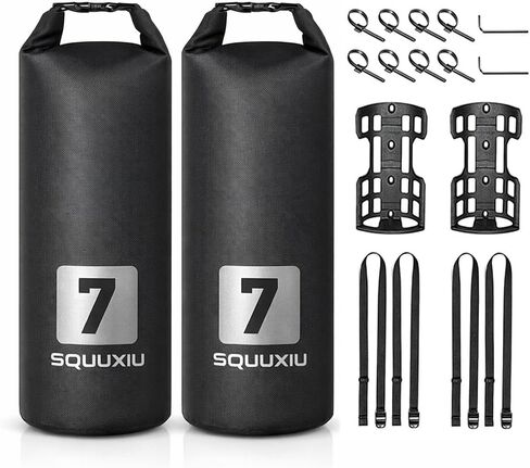 2Packs Bike Fork Bags Waterproof Roll Top Design 5L/7L Bicycle Dry Bag Fork Sacks Cycling Pack Bike Pannier for Moutain Bikes Road Bikes Electric Scooters in Kuwait