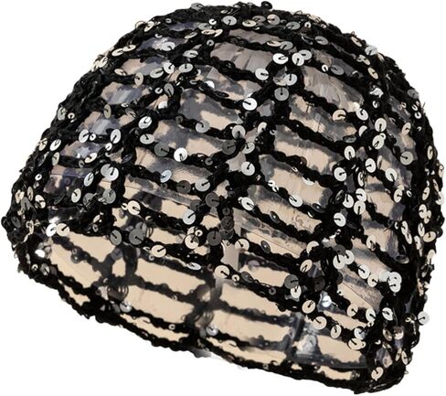 Women's Summer Glitter Sequin Beanie Boho Hollow Out Crochet Hat for Beach Travel Party in Saudi Arabia