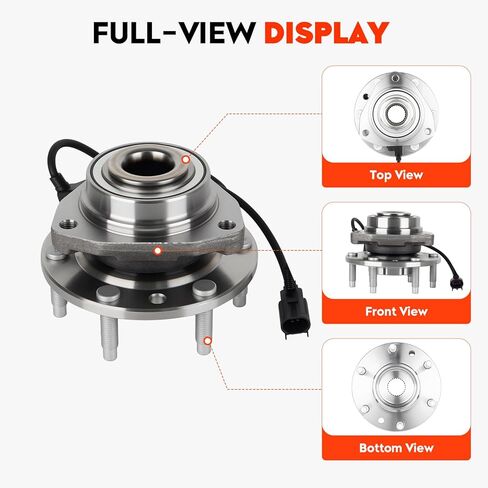 مجموعة محمل محور العجلة الأمامية مناسبة لسيارة Chevy Trailblazer EXT SSR/Buick Rainier 4.2L/ Saab 9-7x 4.2L/ GMC Envoy 4.2L XL XUV/Oldsmobile Bravada/Isuzu Ascender 4.2L 6Lug w/ABS يستبدل 513188 قطعتان in Kuwait