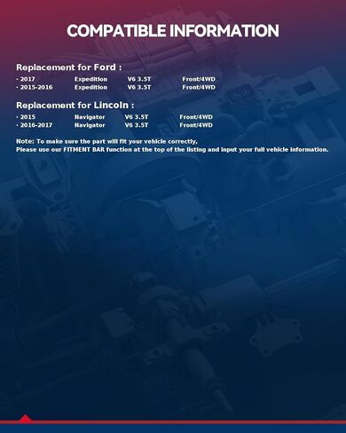 محمل العجلة الأمامية KAX 515158 متوافق مع 2015-2017 Ford Expedition 4WD، 2015-2017 Lincoln Navigator 4WD، 6 العروات مع ABS in Kuwait