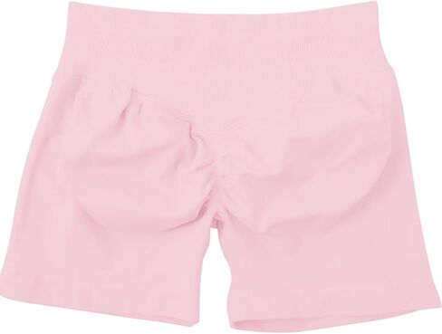 Womens Workout Gym Shorts Seamless Hidden Scrunch Butt Lifting High Waist 4.5" Biker Yoga Shorts in Saudi Arabia