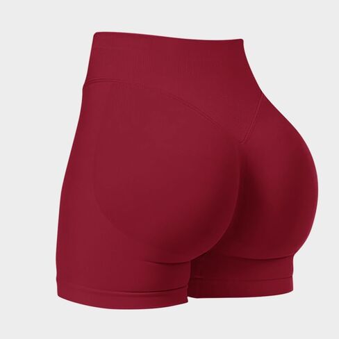 Womens Workout Gym Shorts Seamless Hidden Scrunch Butt Lifting High Waist 4.5" Biker Yoga Shorts in Saudi Arabia