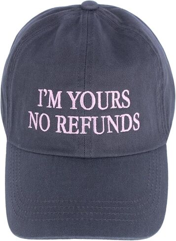 قبعة بيسبول مطرزة من David & Young Women's I'm Yours No Refunds in Saudi Arabia