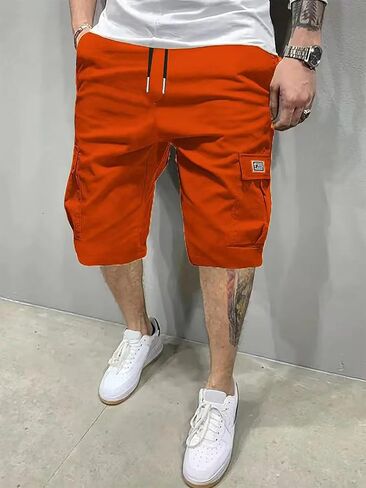 Men's Casual Shorts with Cargo Pockets, Quick-Dry & Machine Washable, Streetwear Style for Outdoor & Daily Wear in Saudi Arabia