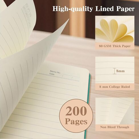 WHLBHG Travel Gift Outdoor Travel 2PCS PU Leather Notebook Leader Gift Appreciation Gift For Sister Girl Friend Encouragement Notebook GREEN (2pcs CARING) in Saudi Arabia