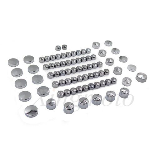AfterMokit Replacement 77 Piece Caps Cover Kit for 04-15 Harley Sportster Engine & Misc Bolt Nut Chrome in Kuwait