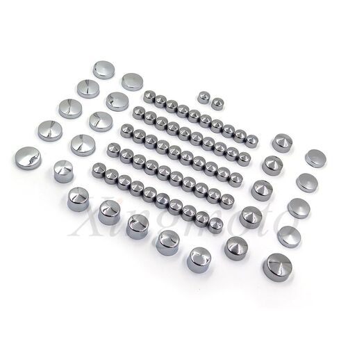 AfterMokit Replacement 77 Piece Caps Cover Kit for 04-15 Harley Sportster Engine & Misc Bolt Nut Chrome in Kuwait