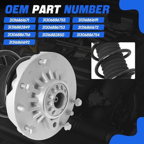 31316861671 2 قطعة الدعامات ممتص الصدمات الأمامي الجمعية صالح لل 2016-2022 BMW X1 F48 sDrive xDrive28i يستبدل 31306886755 31316882849 in Kuwait
