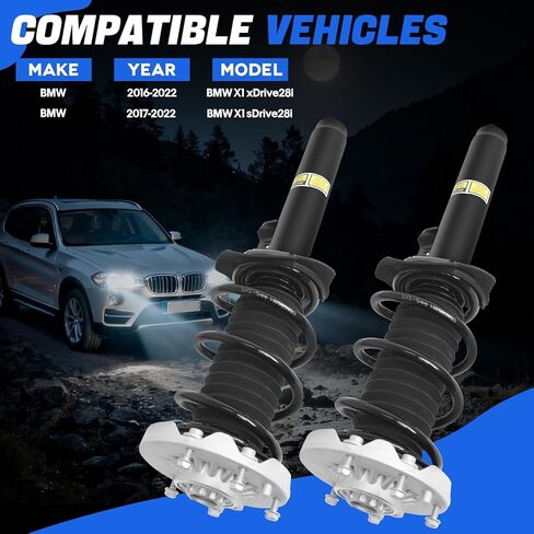 31316861671 2 قطعة الدعامات ممتص الصدمات الأمامي الجمعية صالح لل 2016-2022 BMW X1 F48 sDrive xDrive28i يستبدل 31306886755 31316882849 in Kuwait