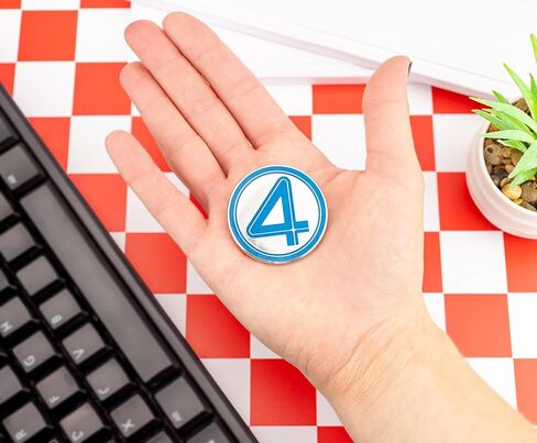 Marvel Studios The Fantastic Four: First Steps Logo Enamel Pin | Badge Accessories For Lanyard, Backpack in Saudi Arabia