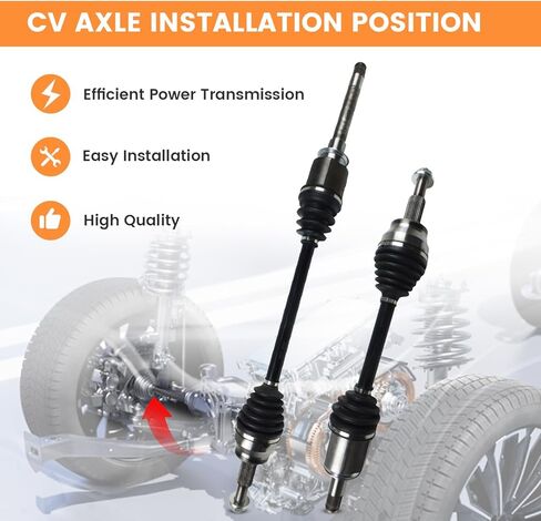 2PCS Front CV Axle Shaft Assembly Left Right Fit for 2011-2021 Jeep Grand Cherokee 2011-2022 Dodge Durango AWD, Pair CV Joint Shaft Driver Passenger Side Replace 66-3732 66-3733 52124713AB 52124712AB in Saudi Arabia