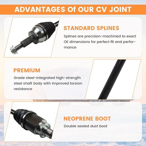 2PCS Front CV Axle Shaft Assembly Left Right Fit for 2011-2021 Jeep Grand Cherokee 2011-2022 Dodge Durango AWD, Pair CV Joint Shaft Driver Passenger Side Replace 66-3732 66-3733 52124713AB 52124712AB in Saudi Arabia