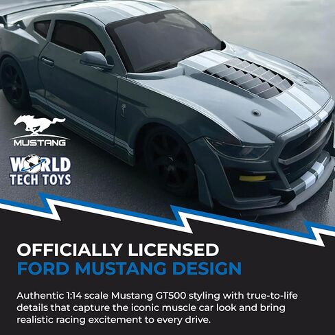 World Tech Toys Ford Mustang Shelby GT500 1:14 RTR Electric RC American Sports Car – Officially Licensed – Full Function Remote Control – RC Car for Kids 6+ in Kuwait