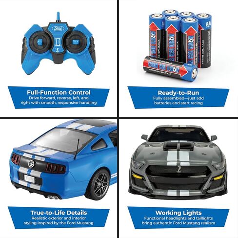 World Tech Toys Ford Mustang Shelby GT500 1:14 RTR Electric RC American Sports Car – Officially Licensed – Full Function Remote Control – RC Car for Kids 6+ in Kuwait