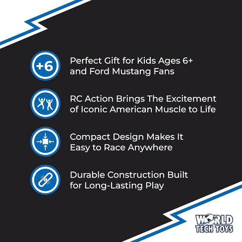 World Tech Toys Ford Mustang Shelby GT500 1:14 RTR Electric RC American Sports Car – Officially Licensed – Full Function Remote Control – RC Car for Kids 6+ in Kuwait