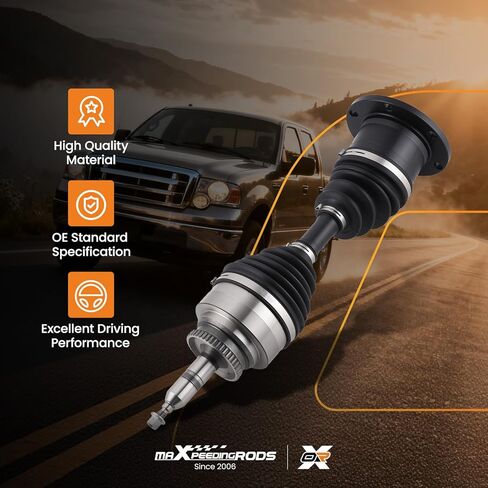 مجموعة عمود المحور الأمامي من maxpeedingrods لسيارة Ford Expedition 03-06، F-150 04-08، Lobo 03-08، Lincoln Mark LT 06-08، Navigator 03-06، 4.2L 4.6L 5.4L، 4WD، الجانب الأيسر أو الأيمن، استبدال # 2L1Z3B436BB in Saudi Arabia