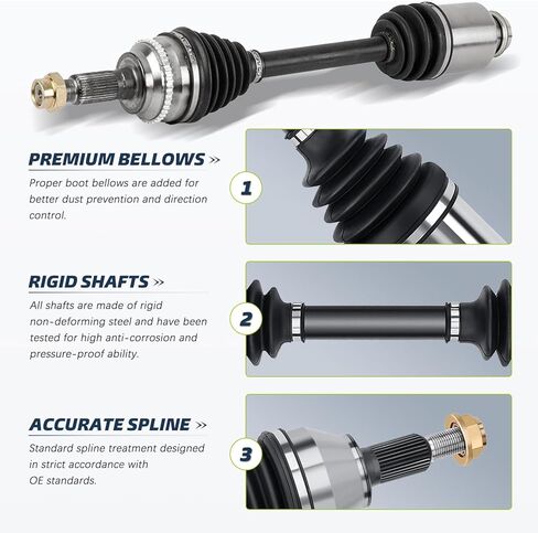 محور السيرة الذاتية لجانب الراكب الأمامي متوافق مع 2007-2013 Ford Edge، 07-13 Lincoln MKX، 2007-2011 Mazda CX-7، 2007-2008 Mazda CX-9، مجموعة العمود الأيمن 60-2189 in Kuwait