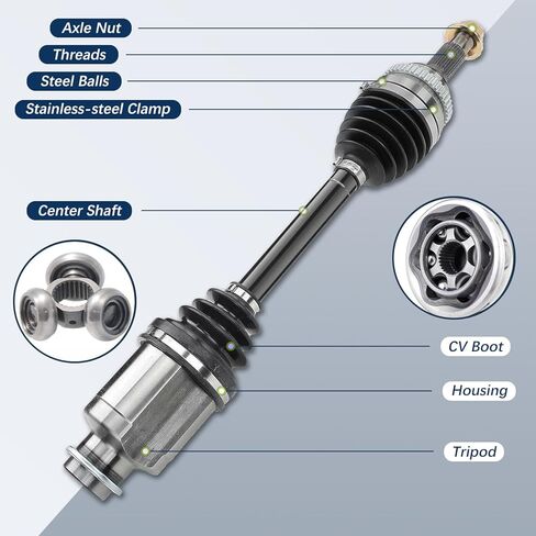 محور السيرة الذاتية لجانب الراكب الأمامي متوافق مع 2007-2013 Ford Edge، 07-13 Lincoln MKX، 2007-2011 Mazda CX-7، 2007-2008 Mazda CX-9، مجموعة العمود الأيمن 60-2189 in Kuwait