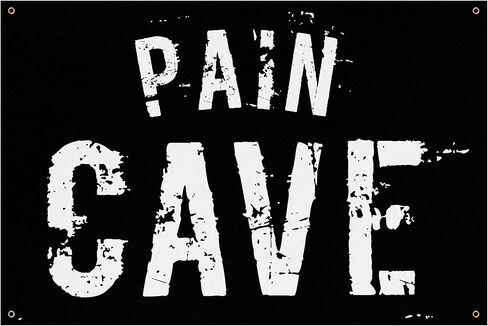Damdekoli Pain Cave Banner - Home Gym Decor - Large Quotes Wall Art - Garage Basement - Sports Inspiration - Motivational Fitness (24 x 36 Inches) in Kuwait
