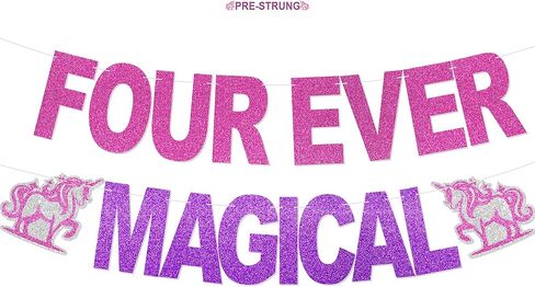 أربعة لافتة سحرية على الإطلاق - أربعة زينة عيد ميلاد سحرية على الإطلاق من أجل لوازم حفلات عيد الميلاد الرابع السحرية على شكل وحيد القرن اللامع in Kuwait