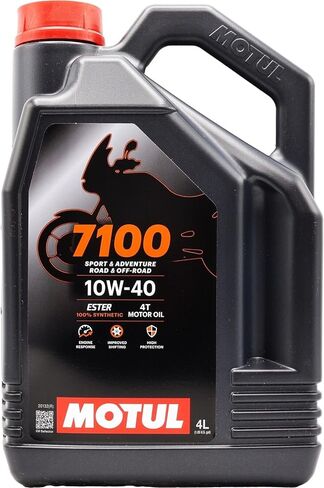 مجموعة من 4 زجاجات زيت محرك 7100 4T 10W-40 من موتول 104092، سعة 1 جالون in Saudi Arabia