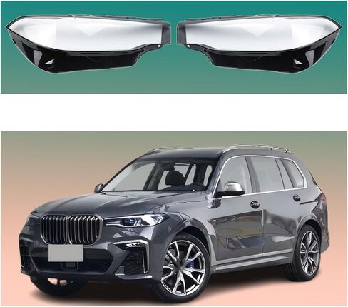 متوافق مع BMW X7 G07 X7M 2019 2020 2021 2022 مصابيح أمامية للسيارة مصابيح أمامية شفافة عاكس الضوء غطاء مصباح غطاء عدسة (النمط الأيسر 1) in Saudi Arabia
