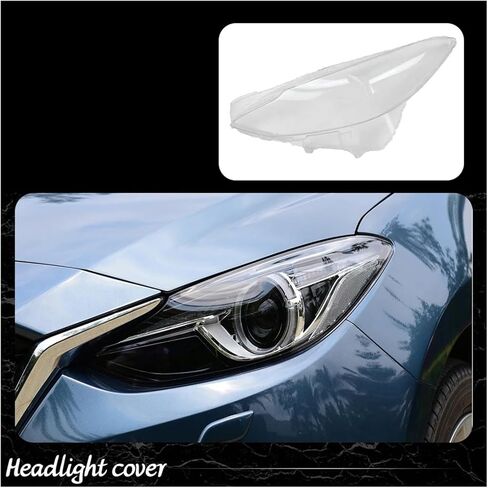Headlight Cover Compatible For Mazda 3 Axela 2014 2015 2016 High Car Front Transparent Lampshade Replace Lens Shell(High Right Side) in Saudi Arabia