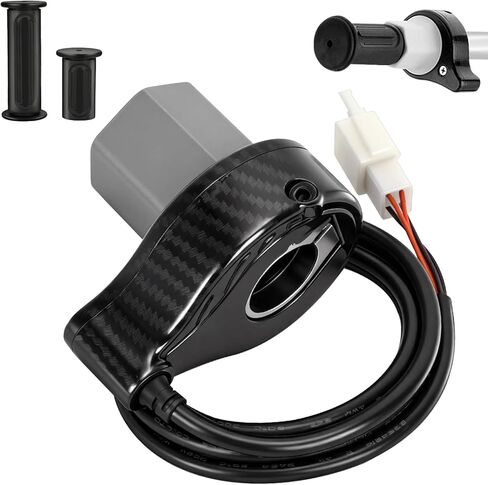 Imitation Carbon Fiber MX350 Throttle Replacement for Razor MX400 MX350 (V33+) Dirt Rocket Bike E300 (V20+) E200 (V24+) Electric Scooter Pocket Mod, 24V Twist Throttle Kit with Handlebar Grips in Kuwait