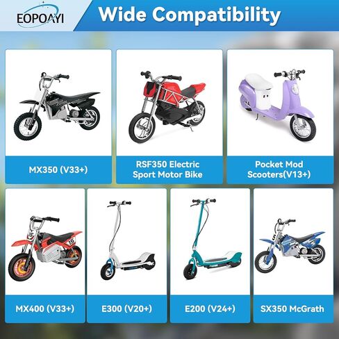 Imitation Carbon Fiber MX350 Throttle Replacement for Razor MX400 MX350 (V33+) Dirt Rocket Bike E300 (V20+) E200 (V24+) Electric Scooter Pocket Mod, 24V Twist Throttle Kit with Handlebar Grips in Kuwait