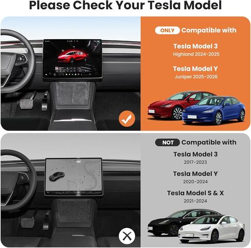 لـ Tesla Model Y Juniper 2025 2026 تحت صندوق تخزين الشاشة، صينية تنظيم وحدة التحكم المركزية المغناطيسية القابلة للإخفاء لـ Tesla Model 3 Highland 2024 2025، نموذج جديد 3 Y الملحقات in Kuwait