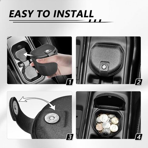 حامل عملات معدنية منظم لوحدة التحكم المركزية لملحقات Jeep Wrangler JL 4xe Gladiator JT، حامل أكواب منظم للعملات المعدنية، حامل تغيير لملحقات Jeep Wrangler 2018-2026 in Saudi Arabia