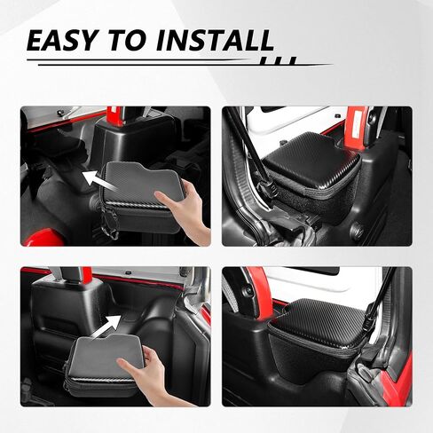 Wheel Well Storage Bin for 2018-2023 Jeep Wrangler JL JLU 4XE Accessories, Rear Trunk Side Storage Box Cargo Organizer Cargo Tray for Wrangler JL 4 Door Accessories, With Lid in Saudi Arabia