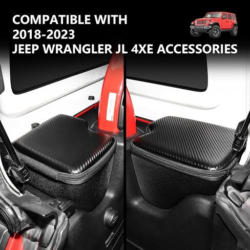 Wheel Well Storage Bin for 2018-2023 Jeep Wrangler JL JLU 4XE Accessories, Rear Trunk Side Storage Box Cargo Organizer Cargo Tray for Wrangler JL 4 Door Accessories, With Lid in Saudi Arabia