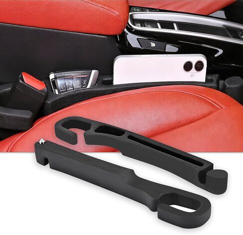 مجموعة منظمات وتخزين السيارات 7F مكونة من قطعتين، حشو فجوات مقعد السيارة مع أداة كسر الخطاف والنافذة، ملحقات السيارة العالمية، تخزين مناسب لشاحنات الدفع الرباعي، أسود in Kuwait