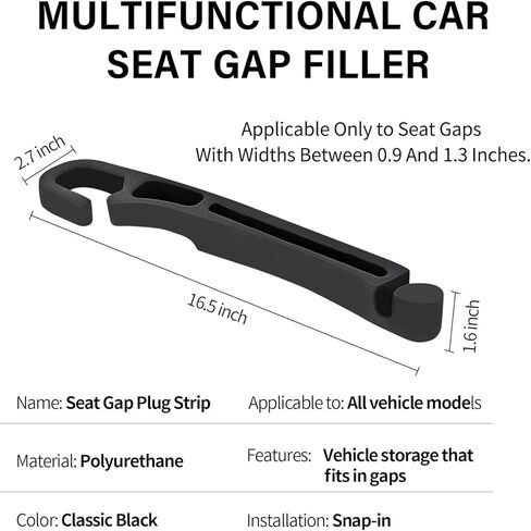 مجموعة منظمات وتخزين السيارات 7F مكونة من قطعتين، حشو فجوات مقعد السيارة مع أداة كسر الخطاف والنافذة، ملحقات السيارة العالمية، تخزين مناسب لشاحنات الدفع الرباعي، أسود in Kuwait