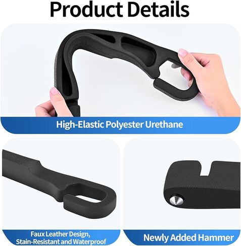 مجموعة منظمات وتخزين السيارات 7F مكونة من قطعتين، حشو فجوات مقعد السيارة مع أداة كسر الخطاف والنافذة، ملحقات السيارة العالمية، تخزين مناسب لشاحنات الدفع الرباعي، أسود in Kuwait