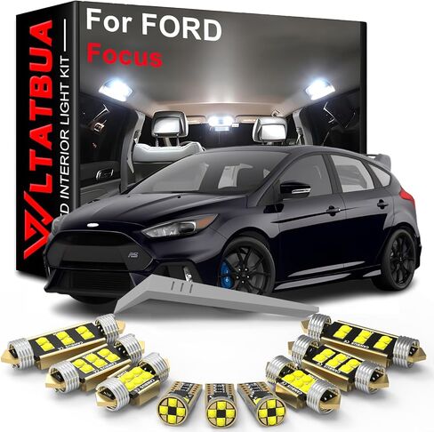 مجموعة أدوات إضاءة داخلية LED بديلة لسيارة Ford Focus 2012 2013 2014 2015 2016 2017 2018 2019، مصابيح بيضاء فائقة السطوع 6000K in Saudi Arabia