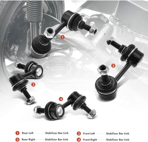 4X Front & Rear Suspension Stabilizer Bar 4L Mounting Hardware for Honda for Element 2.4L 2003-2011 1X 51320-SCV-A91 52320-SCV-A01, adapt to your car in Kuwait