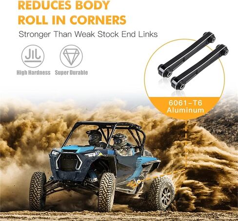 Rear Sway Stabilizer Bar End Link Kit Compatible for Polaris RZR XP 1000 2 4 Seater All Years Model 20114-LWK009BL(Black) in Saudi Arabia