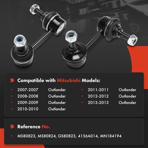 A-Premium 2 x Rear Sway Bar Links Stabilizer Bar Links, Compatible with Mitsubishi Outlander 2007-2013 in Saudi Arabia