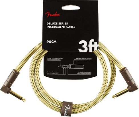 Fender Deluxe Series Instrument Cable, Angle/Angle, Tweed, 3ft in Saudi Arabia