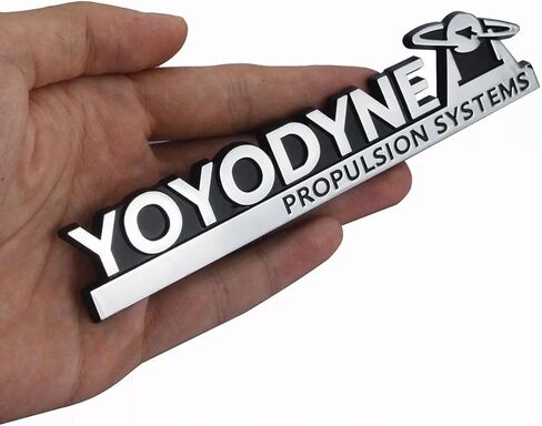 Pair Set Yoyodyne Propulsion Systems Emblem 3D Badge Buckaroo Banzai Replacement for for Universal Vehicle,Truck,RV,SUV,Door Decoration (Silver Black) in Saudi Arabia