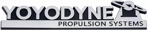 Pair Set Yoyodyne Propulsion Systems Emblem 3D Badge Buckaroo Banzai Replacement for for Universal Vehicle,Truck,RV,SUV,Door Decoration (Silver Black) in Saudi Arabia