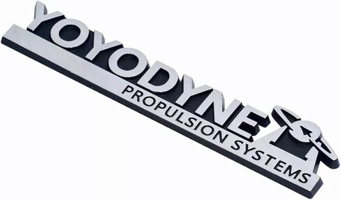 Pair Set Yoyodyne Propulsion Systems Emblem 3D Badge Buckaroo Banzai Replacement for for Universal Vehicle,Truck,RV,SUV,Door Decoration (Silver Black) in Saudi Arabia