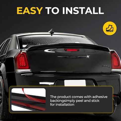 طقم غطاء شعار أسود متوافق مع كرايسلر 300 300C - تراكبات الشارات الأمامية والخلفية 2015-2022 2023 in Kuwait