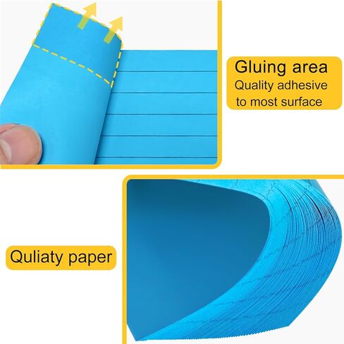 48 Pack Lined Sticky Notes 3x3 in, 8 Colors Self Sticky Notes with Lines, Post Stickies Colorful Sticky Memo Note Pads for School and Office Supplies, Multicolor in Saudi Arabia