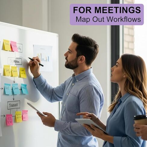 48 Pack Lined Sticky Notes 3x3 in, 8 Colors Self Sticky Notes with Lines, Post Stickies Colorful Sticky Memo Note Pads for School and Office Supplies, Multicolor in Saudi Arabia