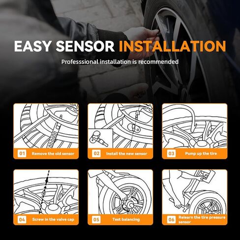 مستشعر TPMS للأجزاء الكهربائية من DEAL، مبرمج مسبقًا، 4 قطع 315 ميجا هرتز مستشعر مراقبة ضغط الإطارات مبرمج مسبقًا، متوافق مع Hyundai Accent Sonata Santa Fe Kia Cadenza Optima Soul، 52933-3N000 in Saudi Arabia